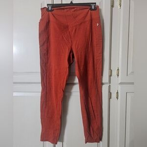 Large burnt orange pink ultimate leggings